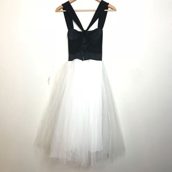 TeezeMe Sz 1 black white tulle ballerina Dress - Picture 6 of 8